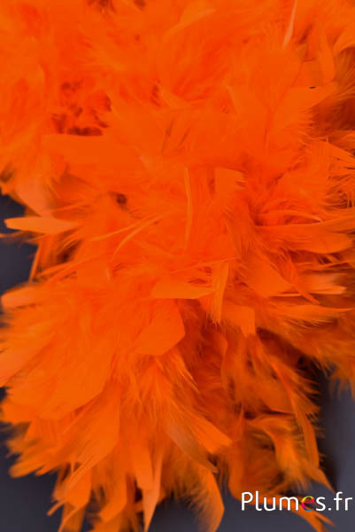 Boa piume di gallo - 10 cm - arancioni 